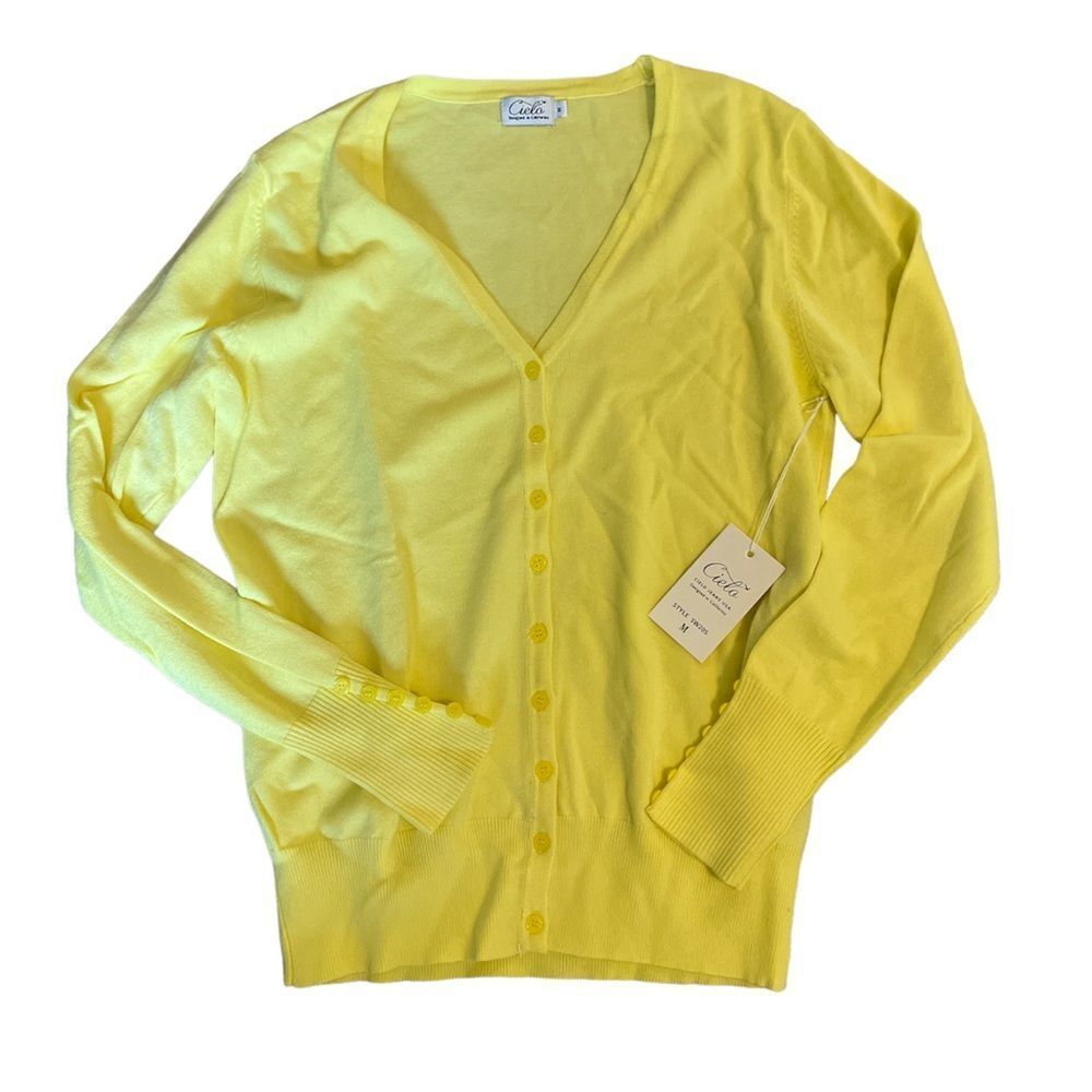 Cielo new with tags yellow button down cardigan